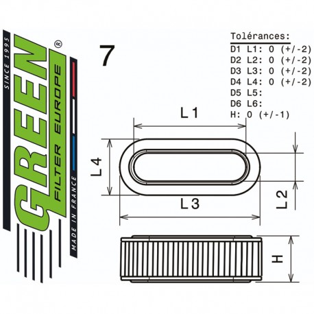 FILTRE À AIR POUR FORD ESCORT 1,3L (60 cv) de 1984 à 1986