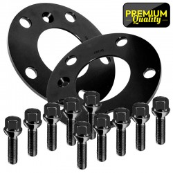 ELARGISSEUR DE VOIE couleur NOIRE VOLKSWAGEN BUS T4 PCD 5x112 Ø 57.1mm 05mm par cale